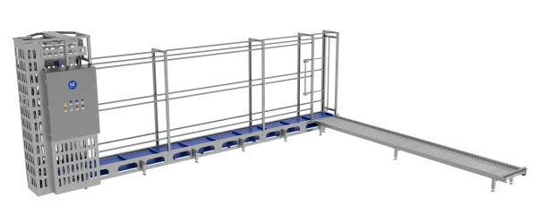 Línea de deshuese de carne con sistema automático de alimentación de contenedores - Imagen 2